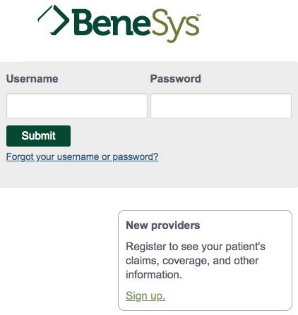 Learn more about machine-readable files here. . Benesys provider portal login